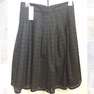 Black eyelet skirt
